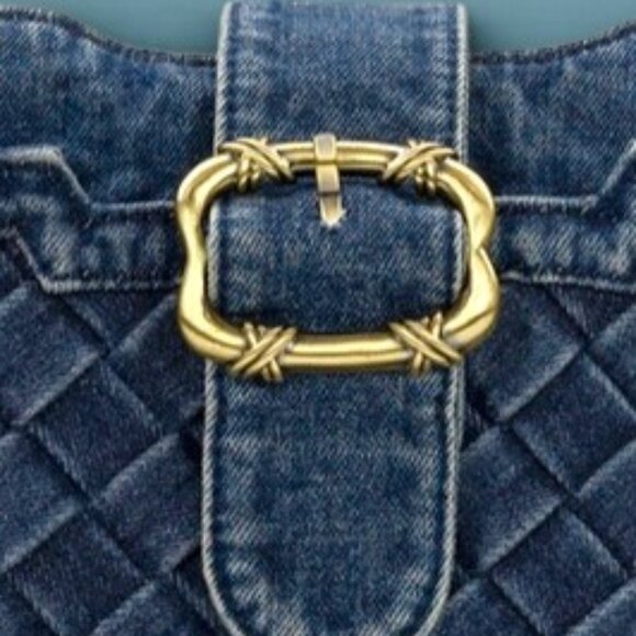 Patricia Nash Washed Woven Denim Verenetta Crossbody - New - Picture 5 of 7
